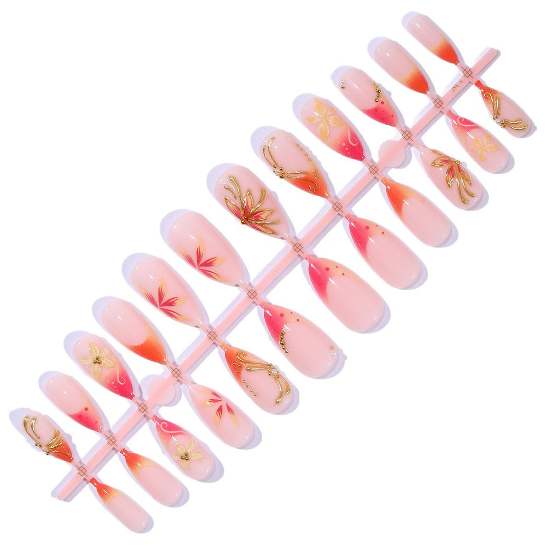 High-Design Floral Nail Art Extensions Bowlift