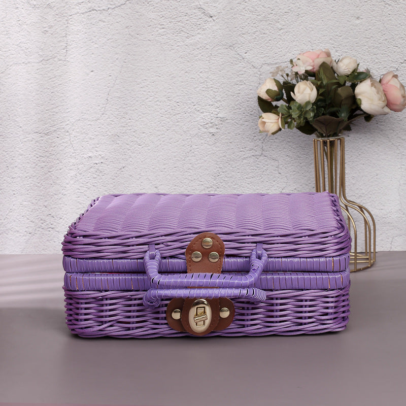 Vintage Woven Rattan Handbag Bowlift