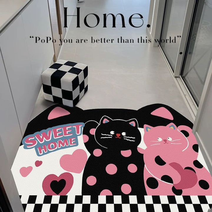 Playful Animal Print Entrance Mat