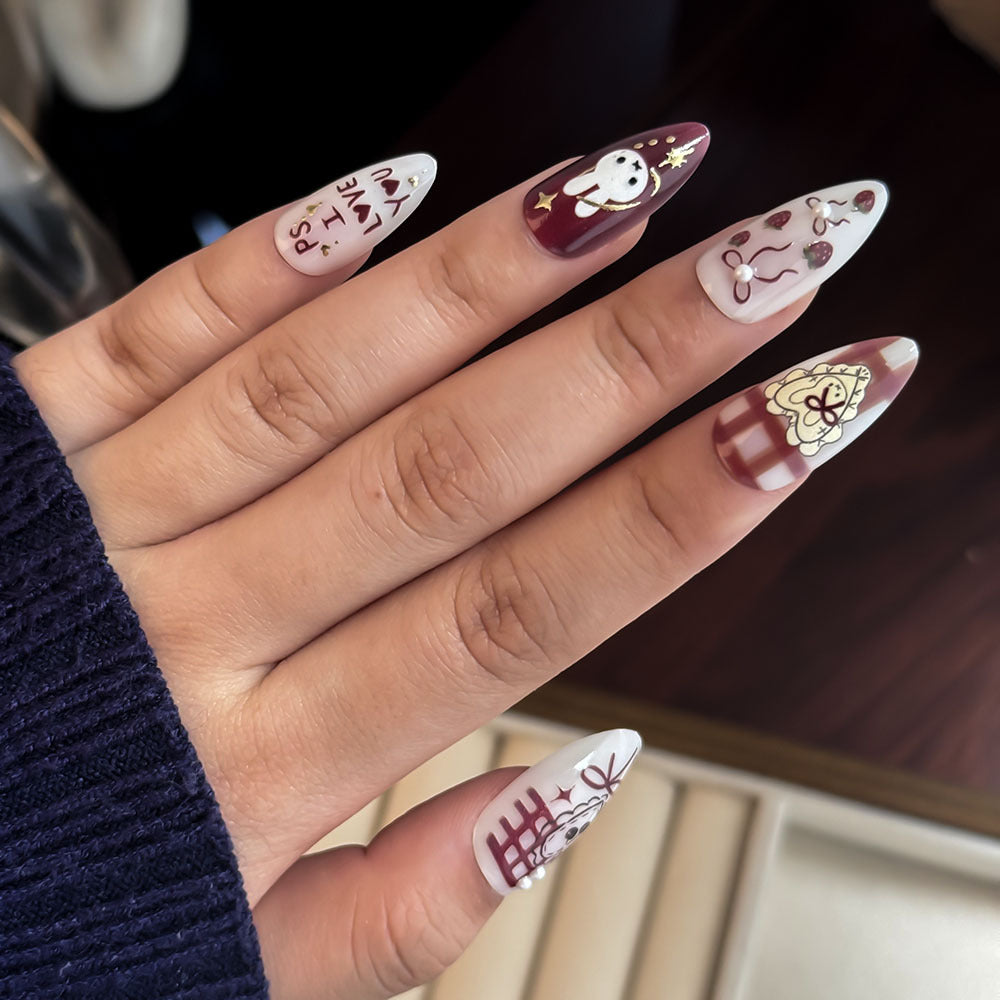 Whimsical Cartoon Press-On Nails Bowlift