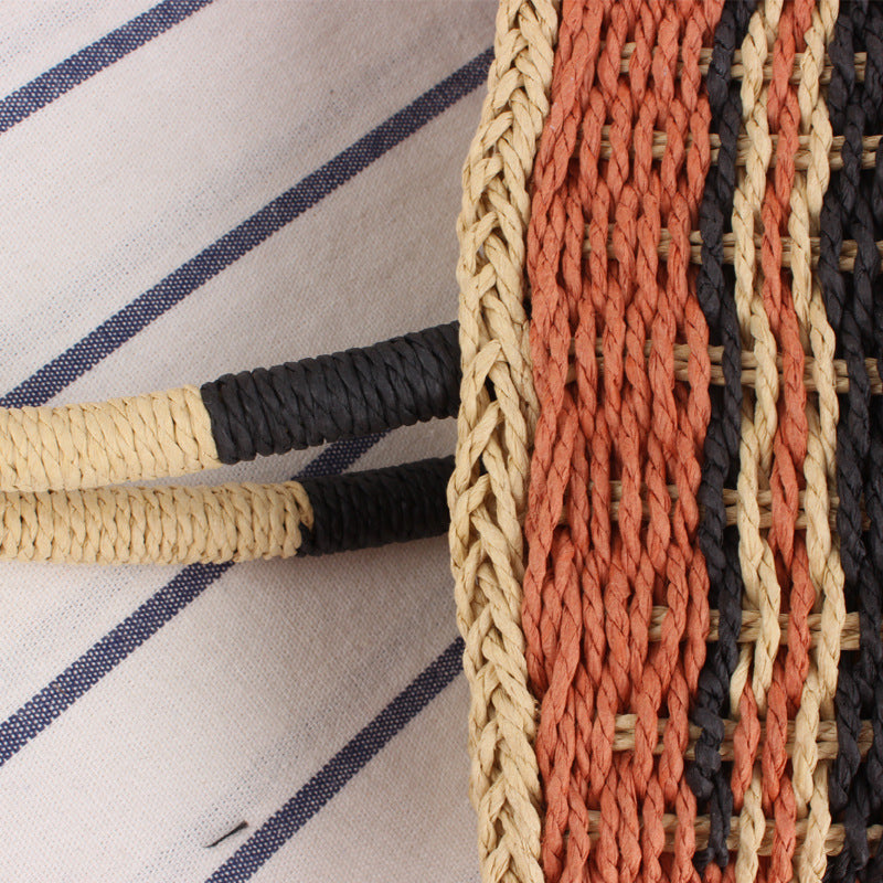 Braided beach bag with wide carrying handle Bowlift