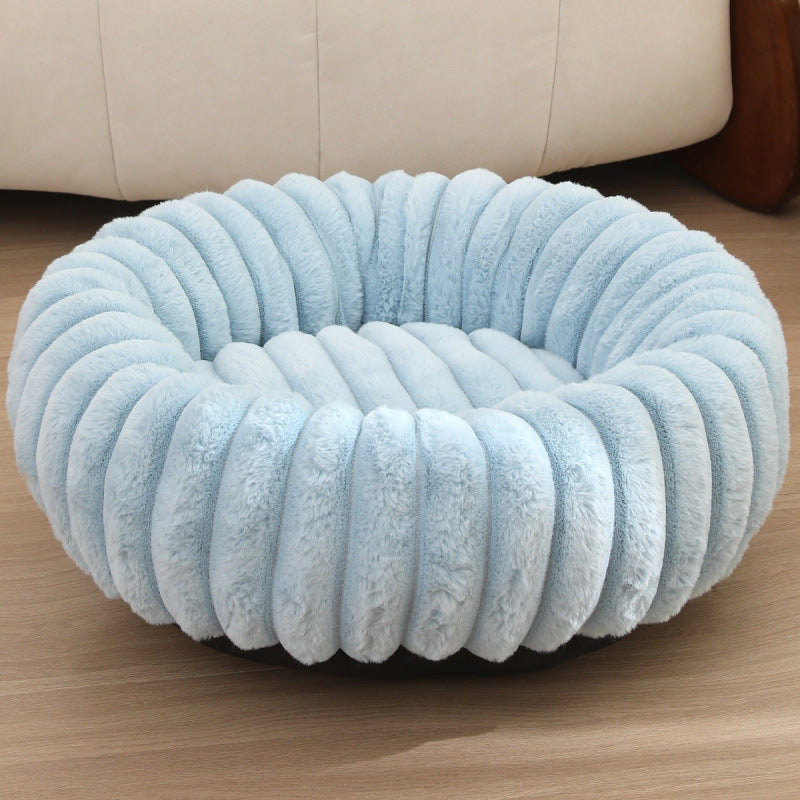 Women Round Cuddle Bed with High Edges Bowlift