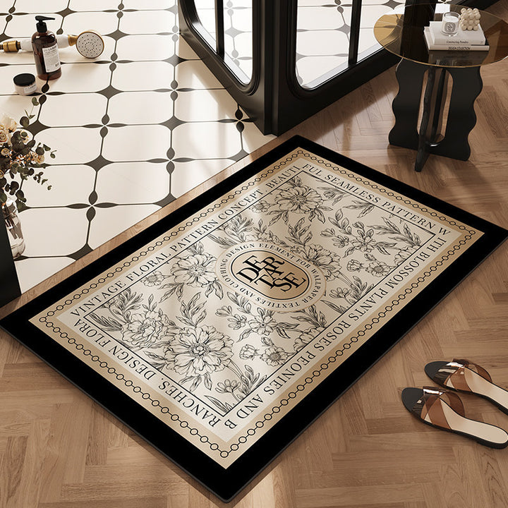 Botanical Design Kitchen Rug Bowlift