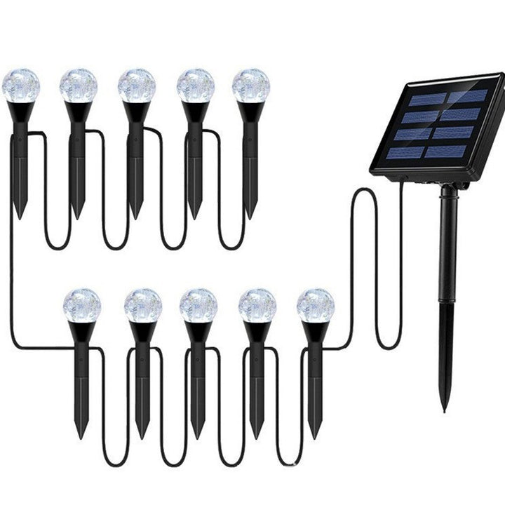 Crescent Moon Solar Garden Stake Lights With Textured Acrylic Diffuser And Warm White LED Bowlift