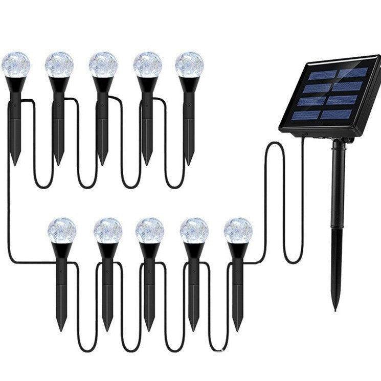 Crescent Moon Solar Garden Stake Lights Bowlift