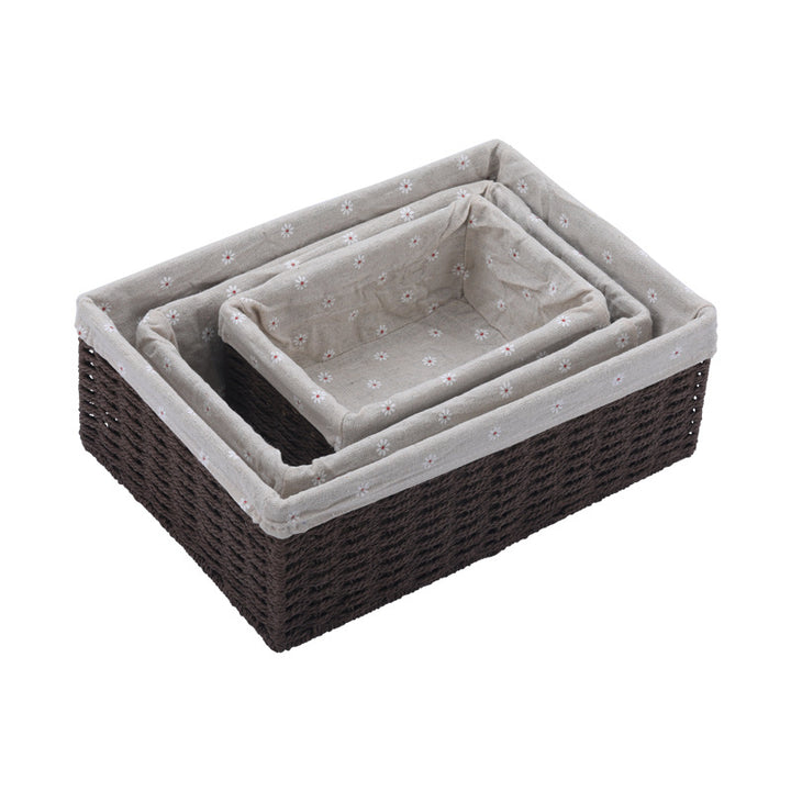 Women's Storage Basket Set with Decorative Lining Bowlift
