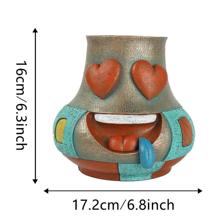 Playful Decorative Face Vase