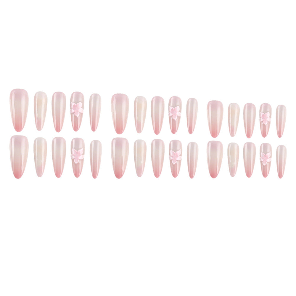 Elegant Floral Press-On Nails Bowlift