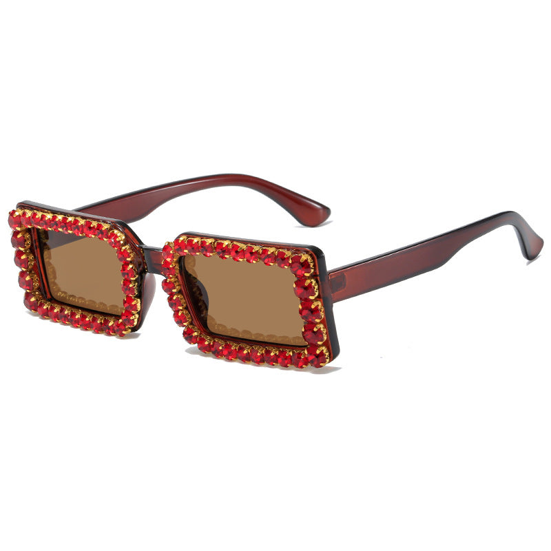 Women's fashionable sunglasses with glittering frame embellishment Bowlift