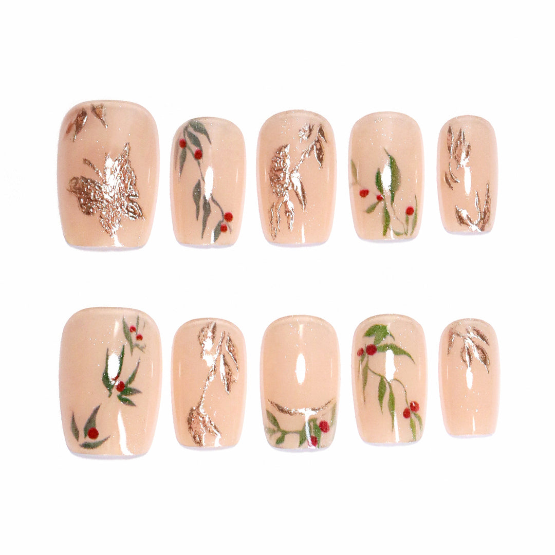 Artistic nail extensions with floral patterns Bowlift