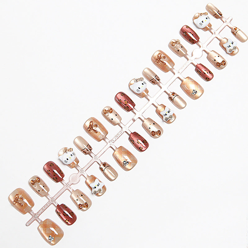Creative artificial nails with cute animal designs Bowlift