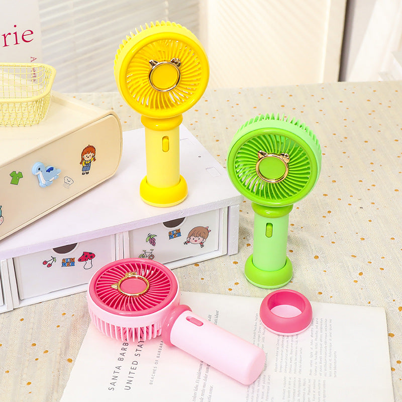 Women's Portable Hand Fan with Cute Animal Design Bowlift