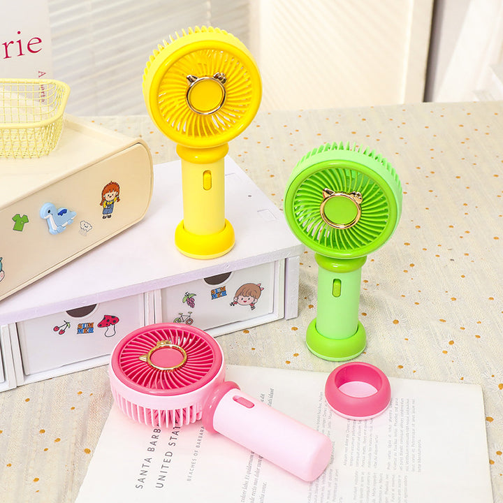 Women's Portable Hand Fan with Cute Animal Design Bowlift
