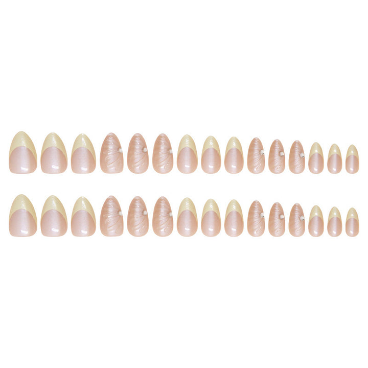 Artistic Shell-Crafted Press-On Nail Extensions Bowlift