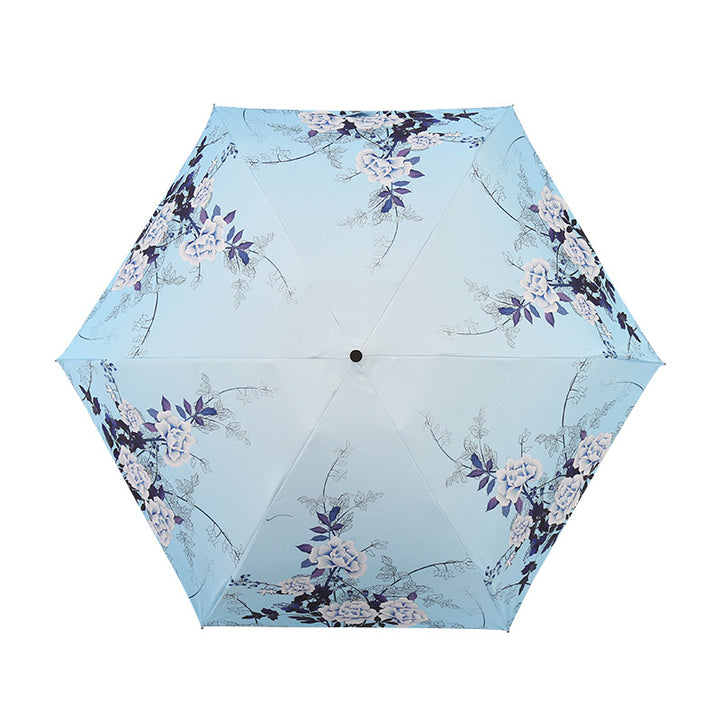 Ladies Elegant Umbrella with Exquisite Floral Design Bowlift
