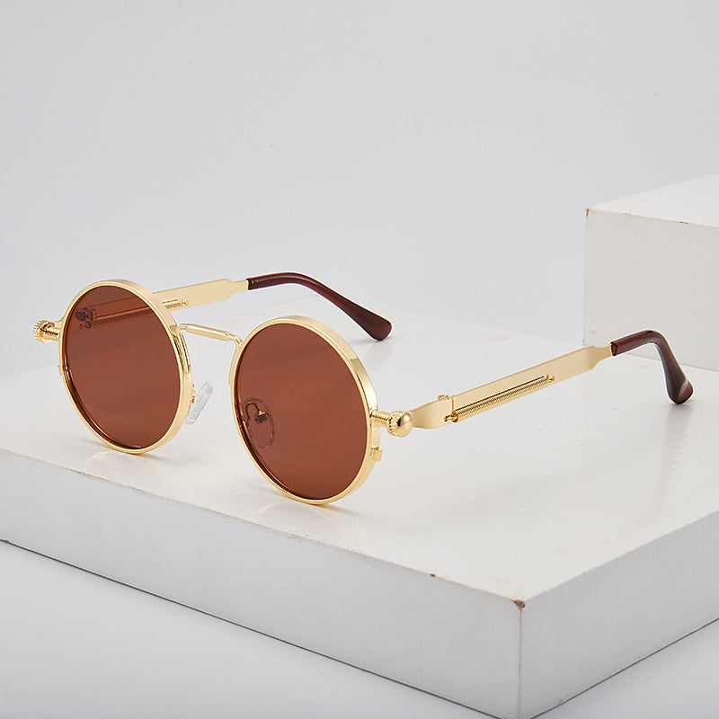 Women elegant round metal glasses Bowlift
