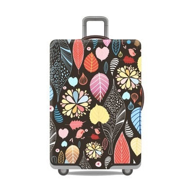Tropical Leaf Print Hard Shell Luggage Bowlift