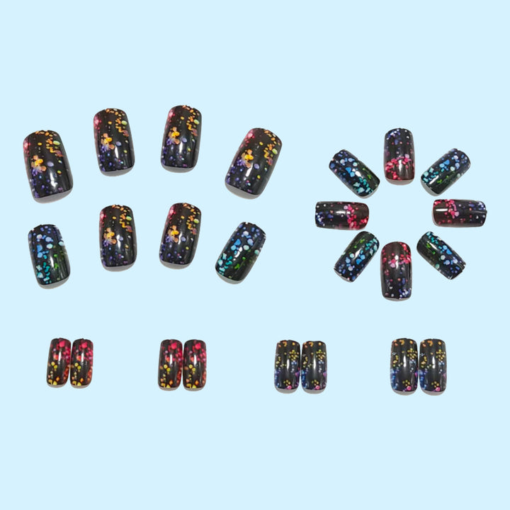 Sparkling artificial nails with glitter effect Bowlift