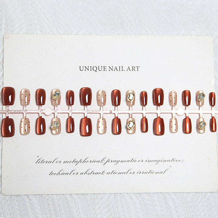 Acrylic nail set with elegant ombre designs and sparkling accents Bowlift