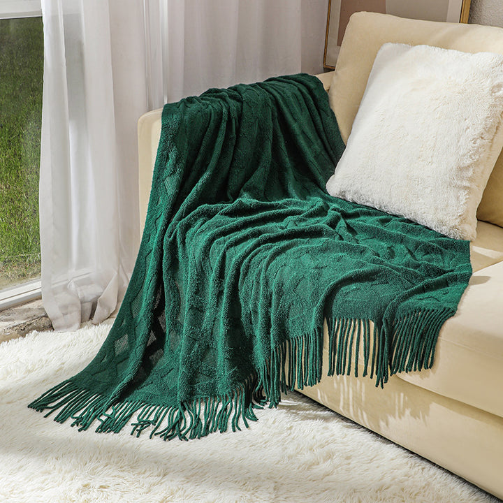 Cozy Knitted Throw Blanket