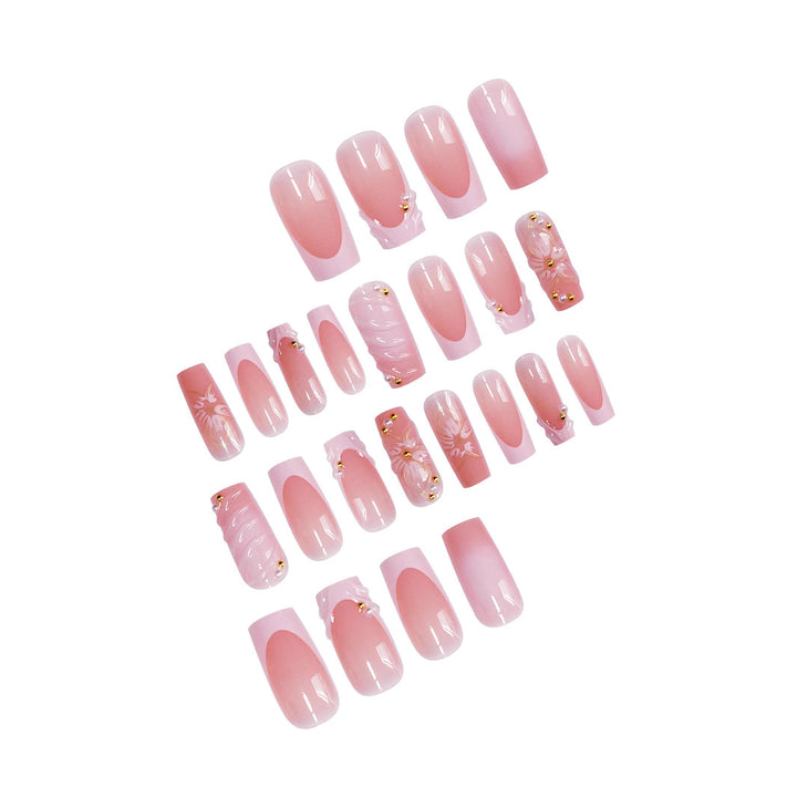 Floral-Inspired Premium Acrylic Nail Enhancements Bowlift