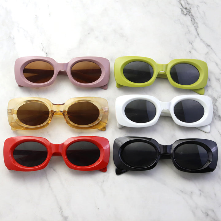Contemporary Matte Square Sunglasses Bowlift