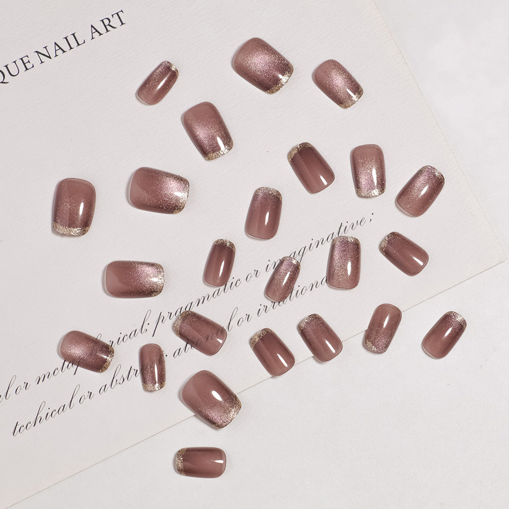 Glamorous Press-On Nail Set with Glitter Tips Bowlift