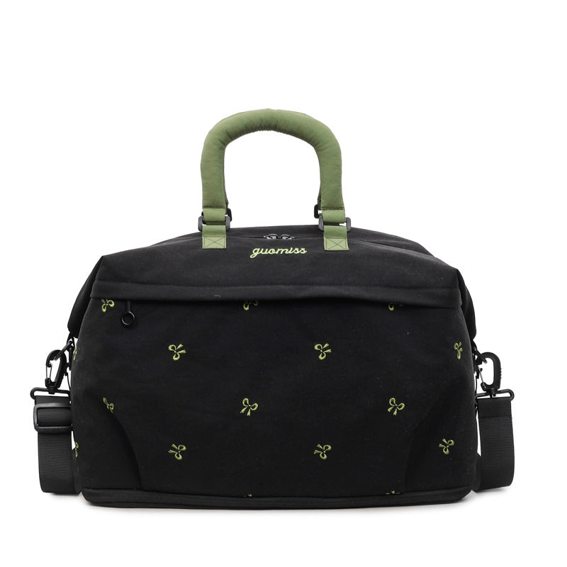 Embroidered Canvas Weekend Bag