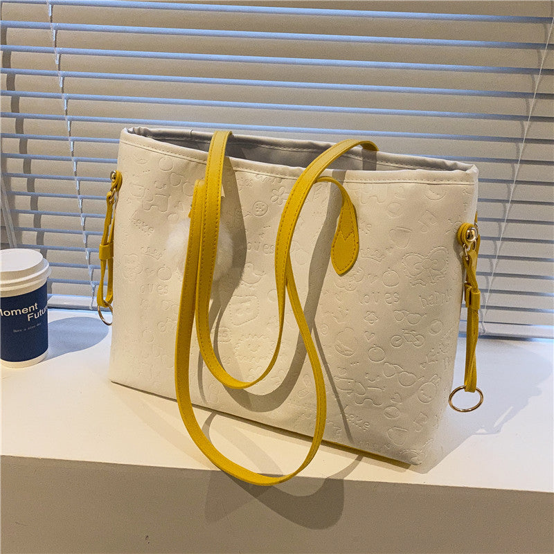 Stylish Embossed Shoulder Tote Bag