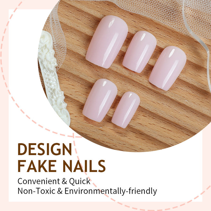 Artificial nail set with delicate and transparent finish Bowlift