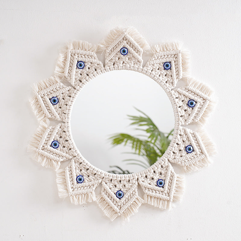 Macramé Decorative Round Mirror Bowlift