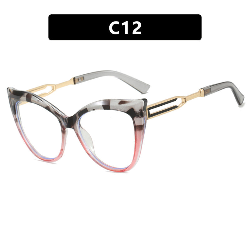Ladies cat-eye glasses with elegant metal frame Bowlift