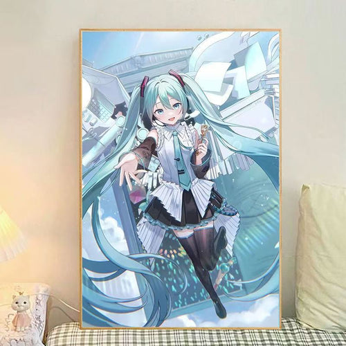 Anime-Themed Illustrated Canvas Art Print Bowlift