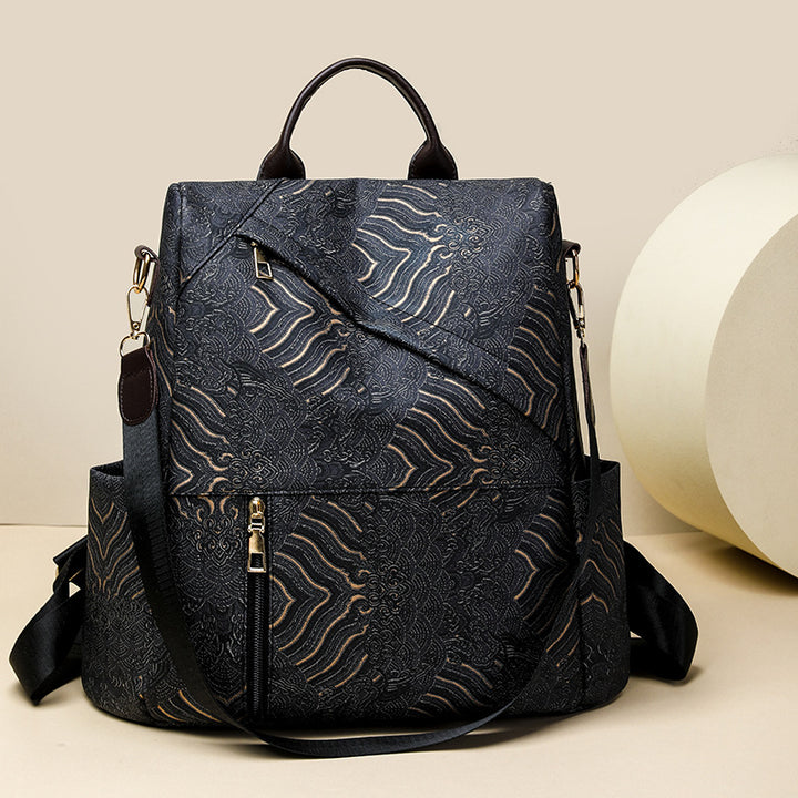 Chic Patterned Travel Backpack Bowlift