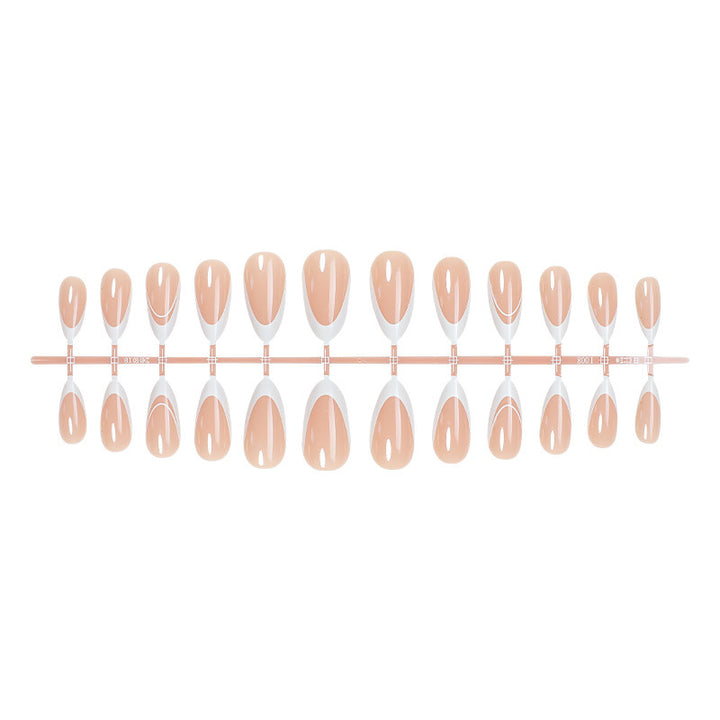 Acrylic nail set with natural look and self-adhesive tips Bowlift