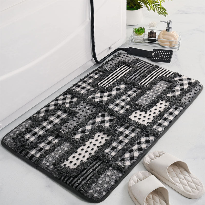 Textured Patchwork Bath Mat