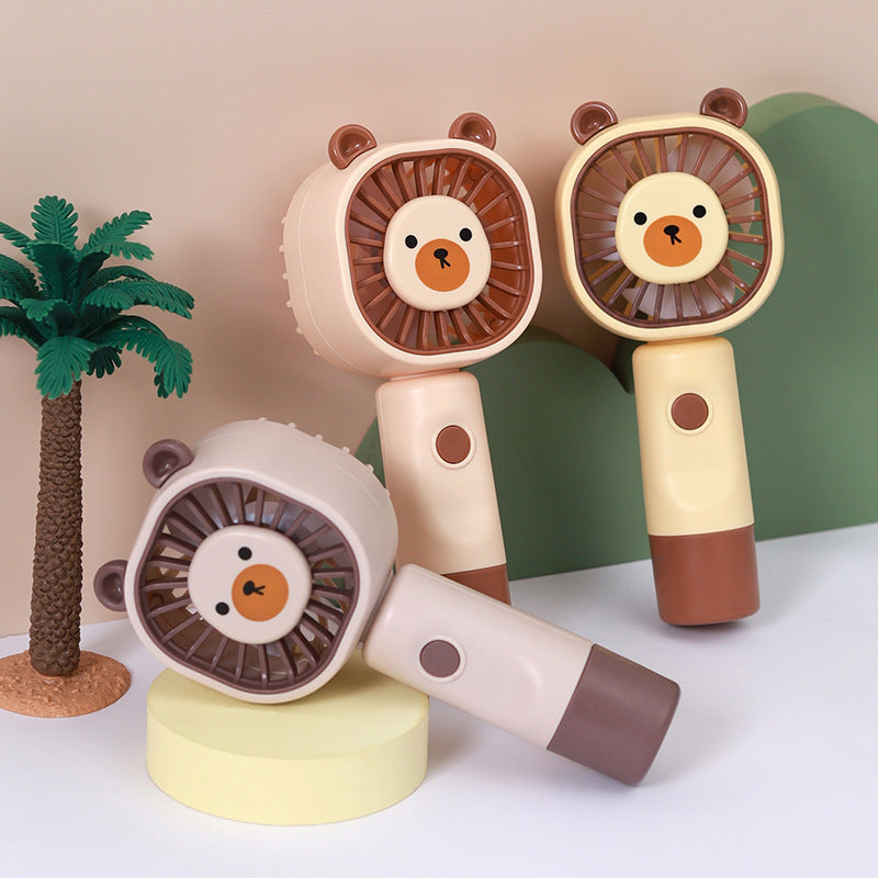 Women's Portable Hand Fan in Cute Bear Design Bowlift