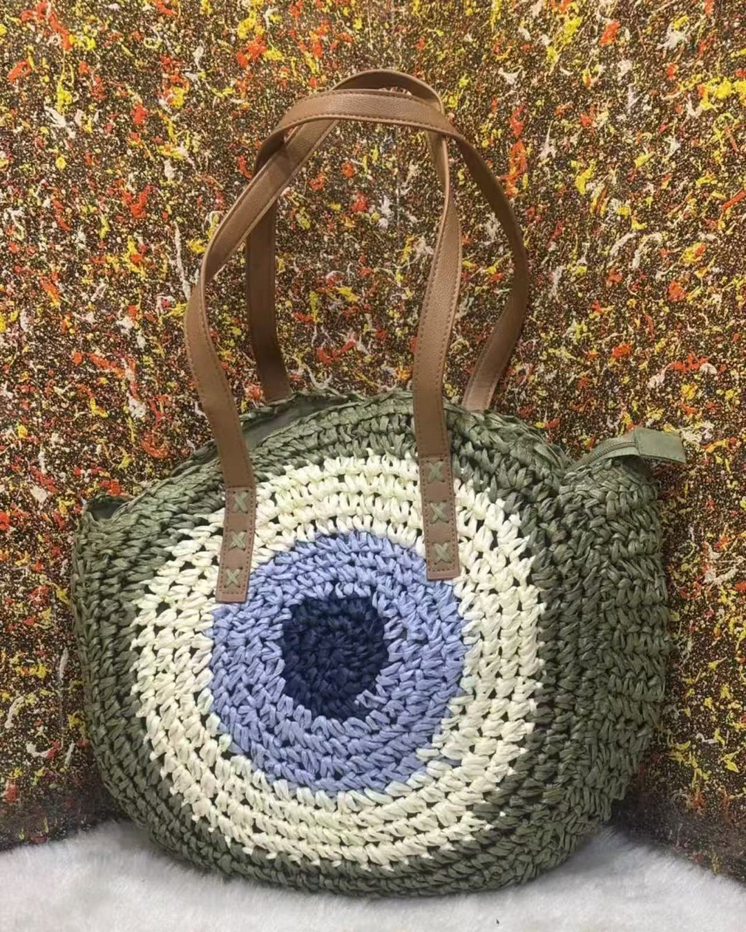 Round Macrame Beach Bag Bowlift