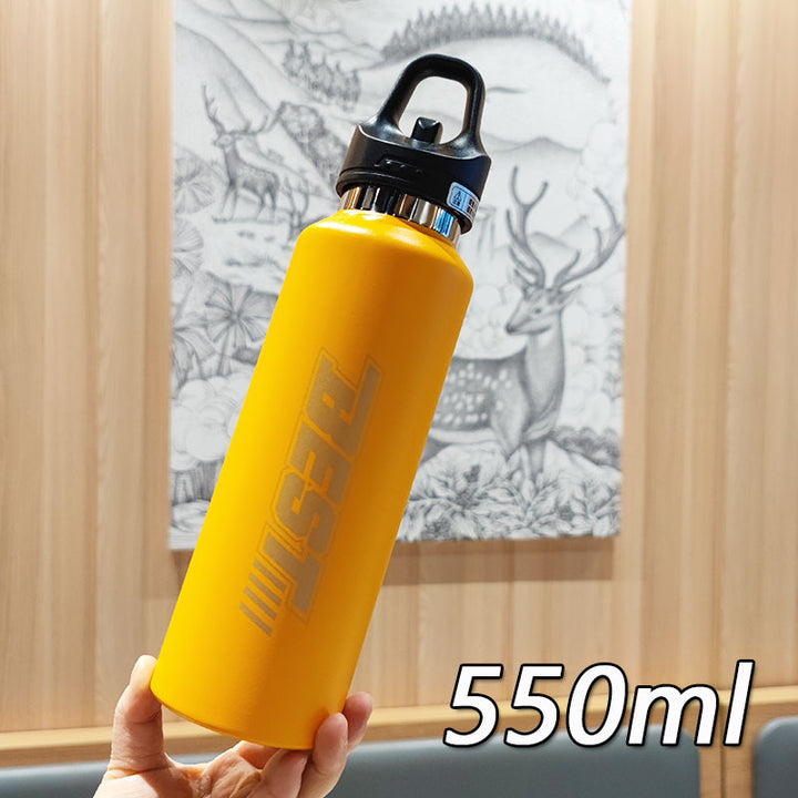 Women's sustainable stainless steel water bottle with leak-proof lid and handle Bowlift