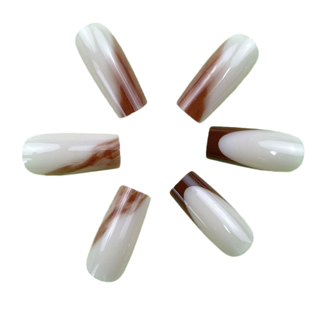 Elegant Coffin Nail Extensions Bowlift