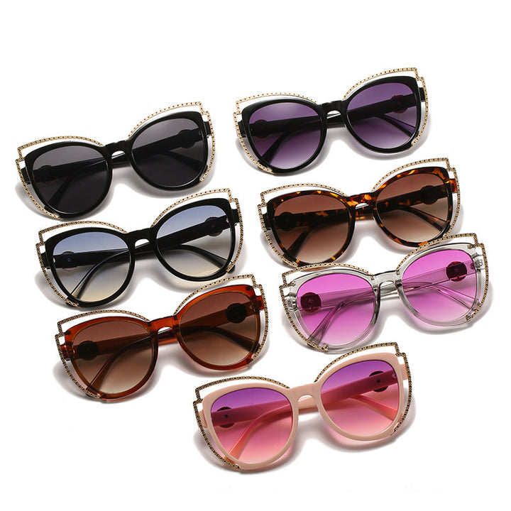Luxury Decorative Cat-Eye Sunglasses Bowlift