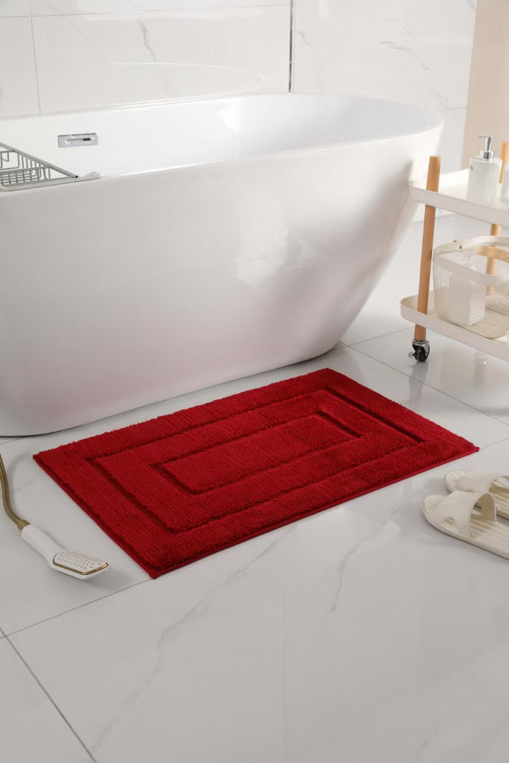 Plush Rectangular Bath Mat Bowlift