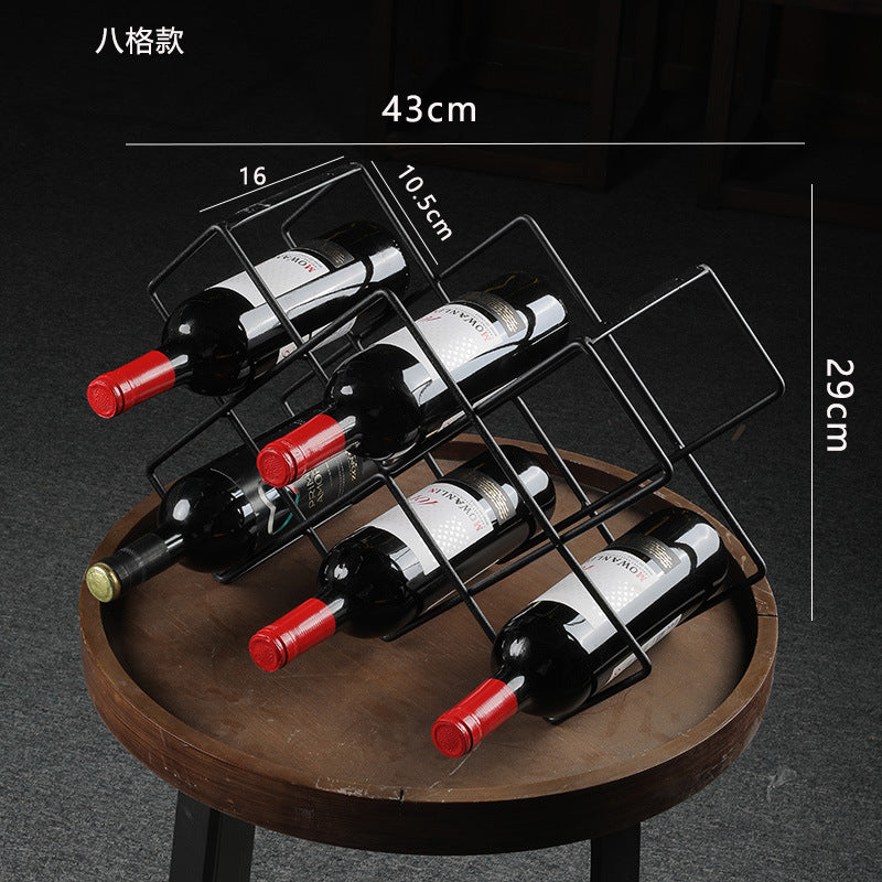 Unisex wine rack made of black metal Bowlift