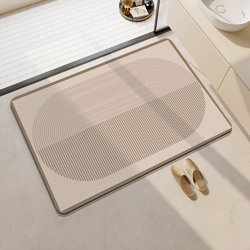 Plush Geometric Bath Mat Bowlift