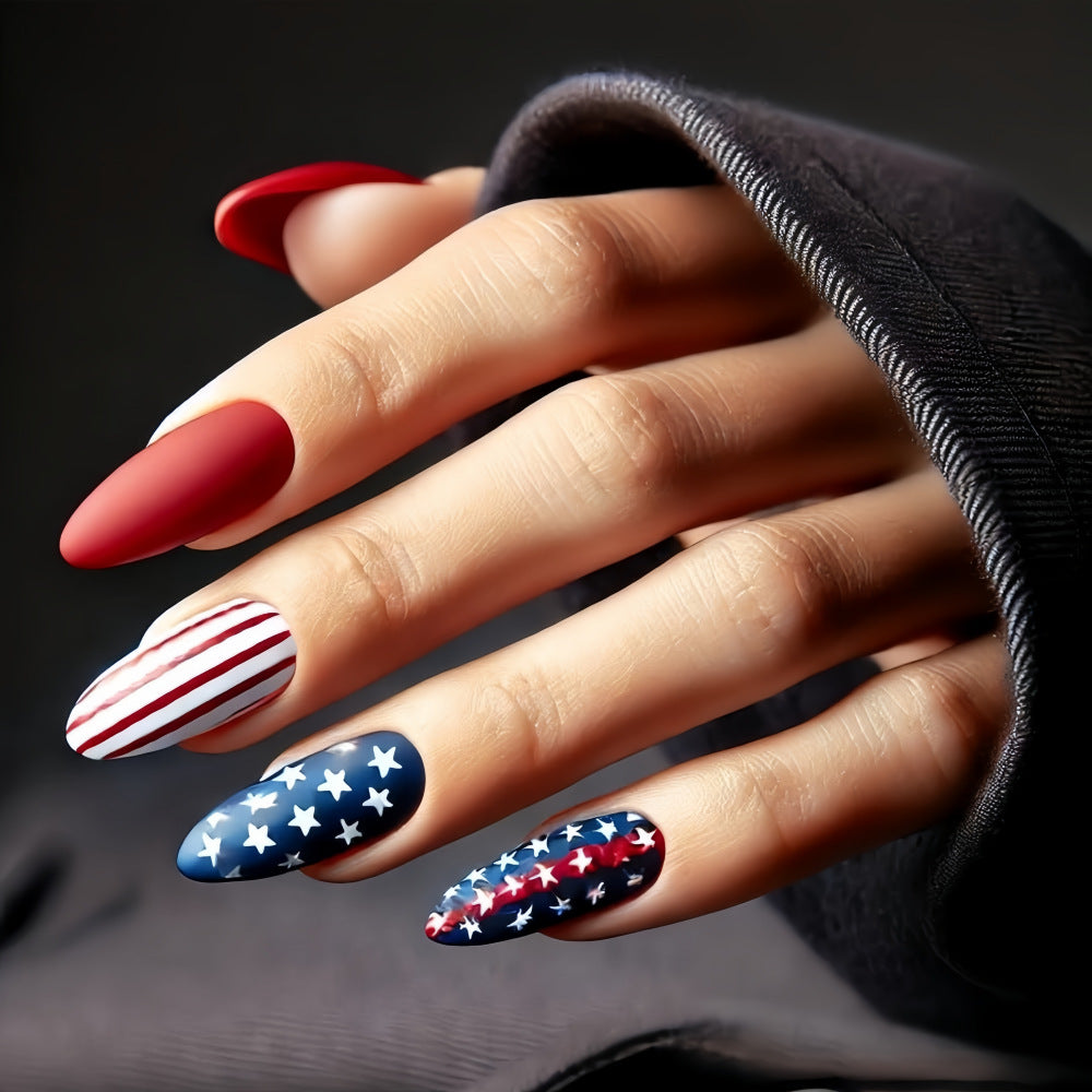 Creative nail art with patriotic designs Bowlift