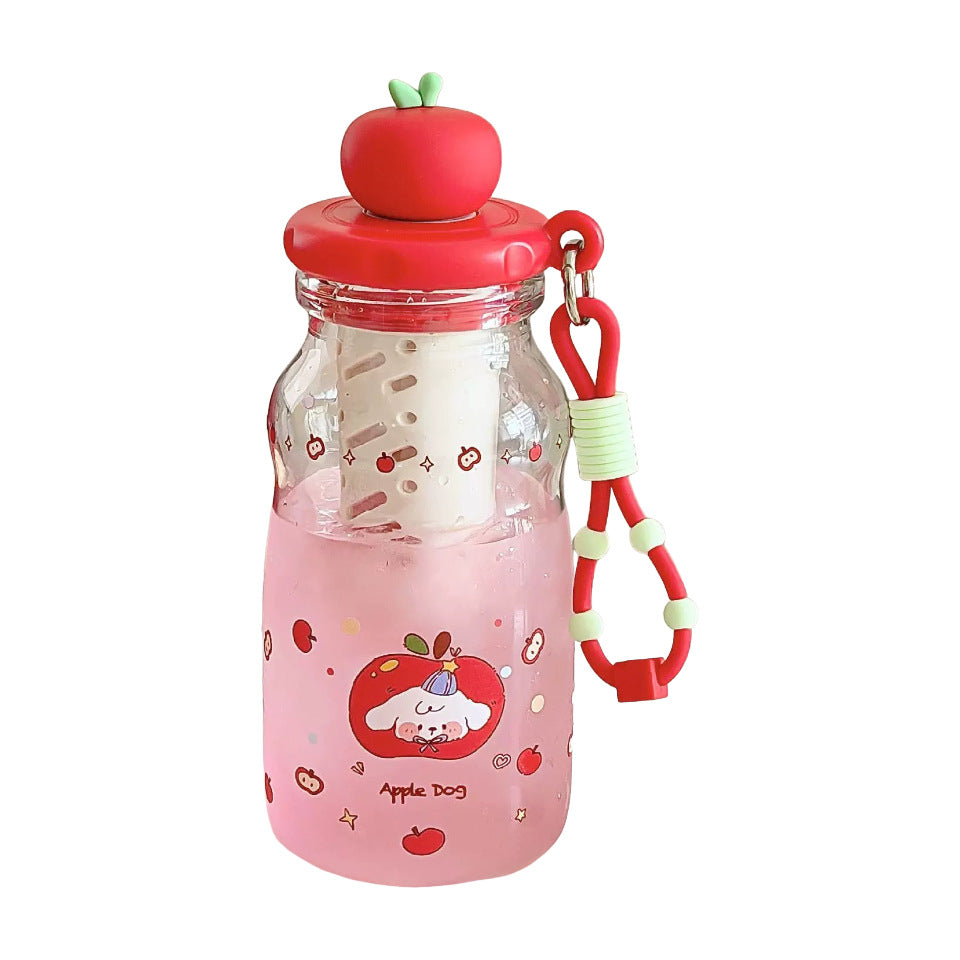 Ladies trendy and practical water bottle with fruit lid Bowlift