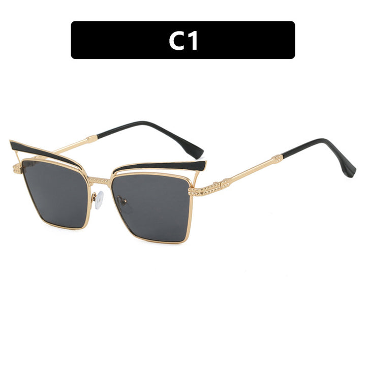 Women's square designer glasses with delicate metal frame Bowlift