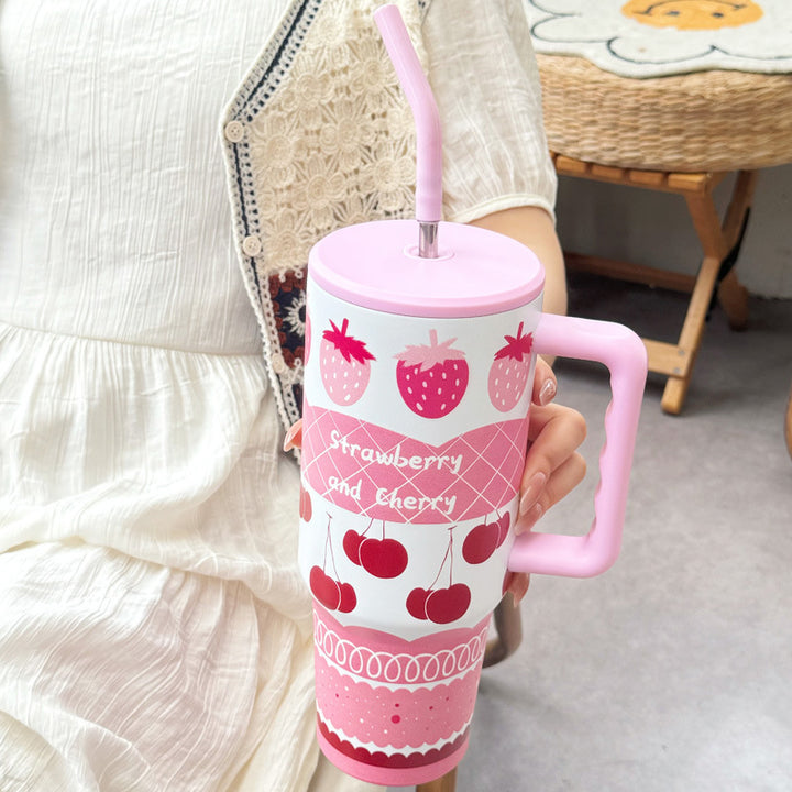 Women's thermos cup with cheerful vegetable design Bowlift