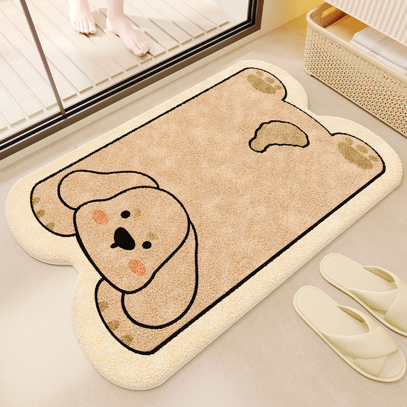 Plush Bear-Shaped Bath Mat