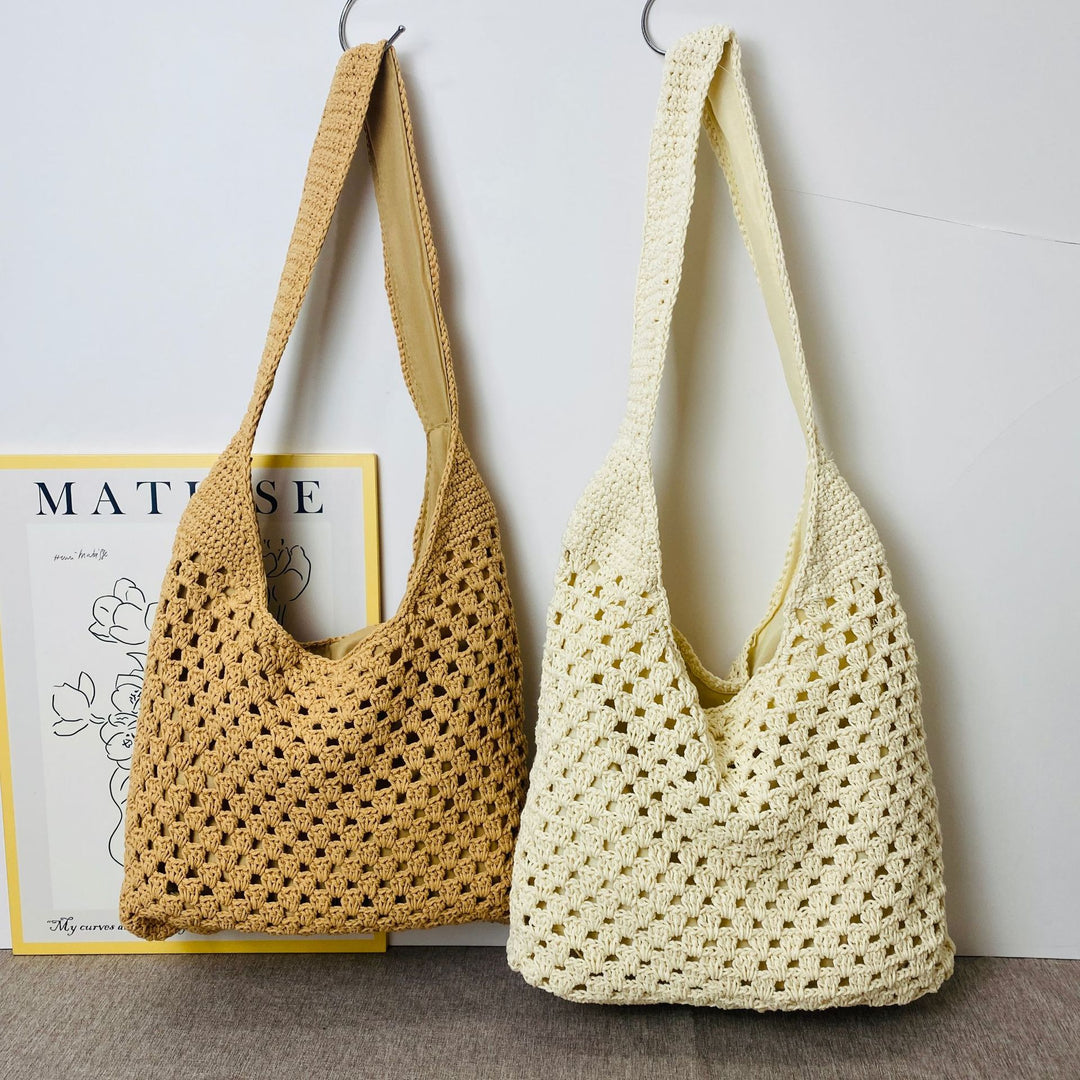 Hand-knotted shoulder bag in crocheted design Bowlift